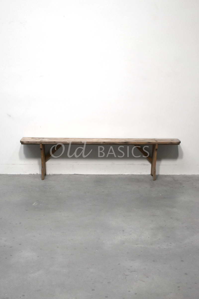 Detail van Houten bank, naturel, bruin, materiaal hout